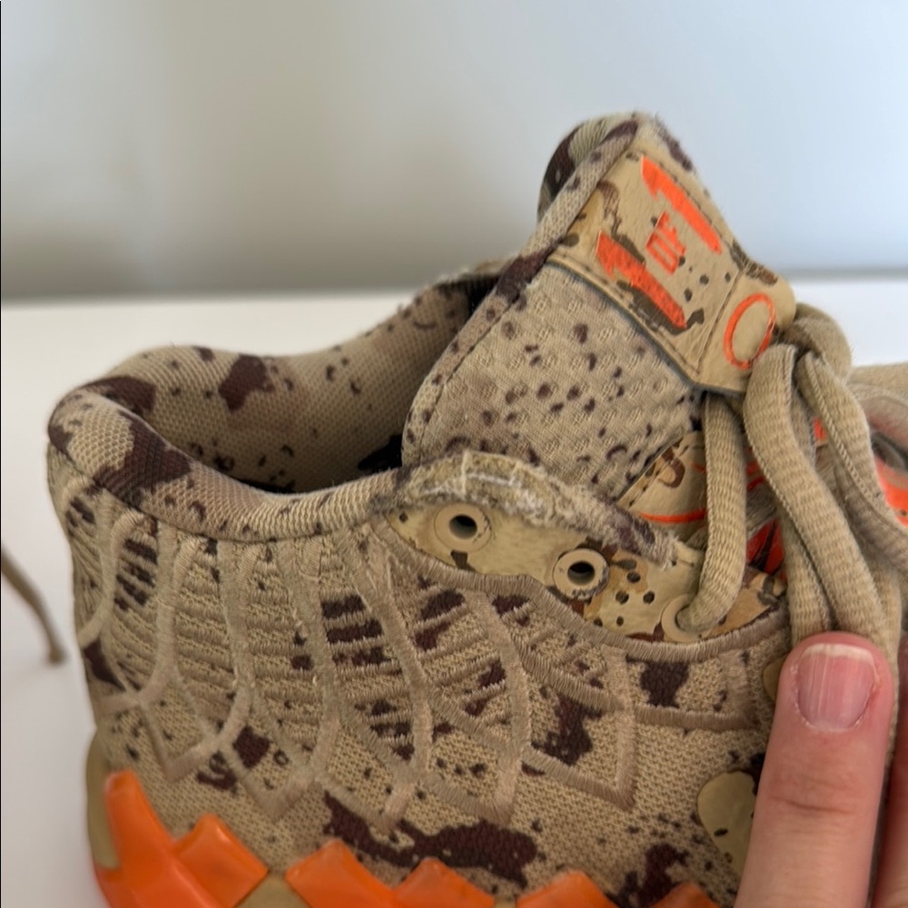 Puma Kids LaMelo Ball Tan and Orange Camouflage Sneakers - Picture 11 of 12